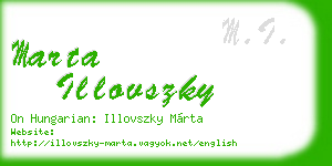 marta illovszky business card